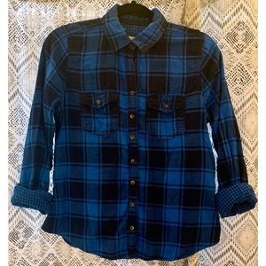 Abercrombie & Fitch - Blue & Black Plaid Flannel